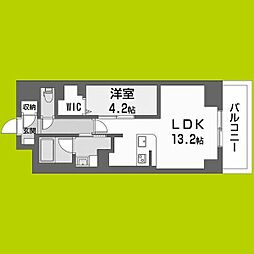 サンエール南堀江 10階1LDKの間取り