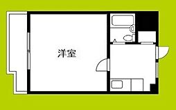 アビコサンク 4階1Kの間取り