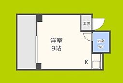 シティライフ十三東 4階ワンルームの間取り