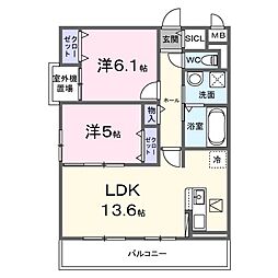間取図画像 2LDK