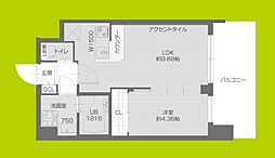 プレジオ塚本ASIAN 1LDKの間取図画像