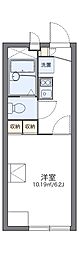 レオパレスけやき 1Kの間取図画像