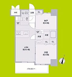 Louis Residence弁天町 1SLDKの間取図画像