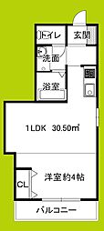 Halelea 1LDKの間取図画像