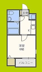 コンフォート神崎川 1Kの間取図画像