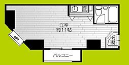 フルーレ新大阪 ワンルームの間取図画像