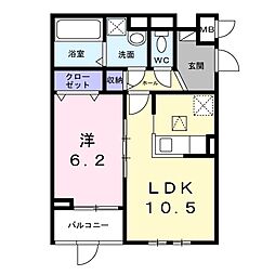ロイヤルコート巽北 1LDKの間取図画像