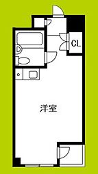 中之島live ワンルームの間取図画像