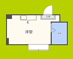 昭和グランドハイツ第2菅栄 ワンルームの間取図画像