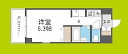 Hermitage難波南5 ワンルームの間取図画像