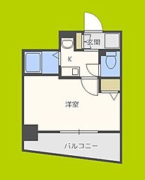 エスリード東梅田 1Kの間取図画像