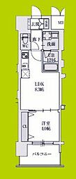 スプランディッドあびこ駅前 1LDKの間取図画像