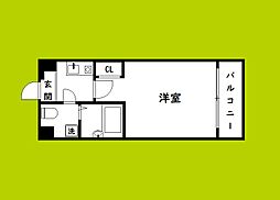 Kイーストビル 1Kの間取図画像