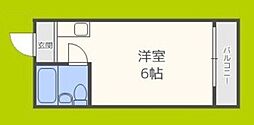 エムロード赤川 ワンルームの間取図画像