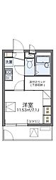 レオパレス本田ハイツ 1Kの間取図画像
