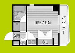 フォーラム都島内代駅前 ワンルームの間取図画像