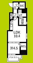 ミラージュパレス本町Depart 1LDKの間取図画像
