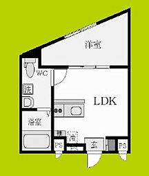 Flower Garden Neyagawa 1LDKの間取図画像