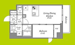 (仮称)天王寺区堀越町PJ 1LDKの間取図画像