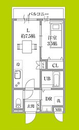 林4丁目 1LDKの間取図画像