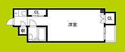 サンハイム天満橋 ワンルームの間取図画像