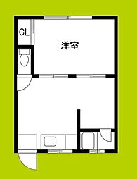 マミーハイツ 1DKの間取図画像
