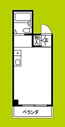 王仏マンション新大阪 ワンルームの間取図画像