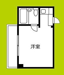 エスティライフ姫島公園 ワンルームの間取図画像
