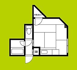 マキシム東三国 1Kの間取図画像