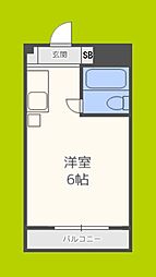 メゾン・ド・サンセール ワンルームの間取図画像