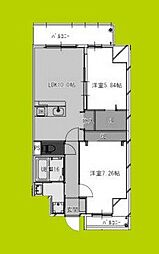 FREEDOM residence堺寺地町 2LDKの間取図画像