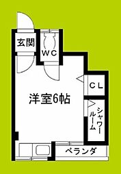 ビスタ本町 ワンルームの間取図画像