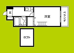 レジデンス関目 1Kの間取図画像