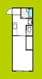 大塚ハイツ ワンルームの間取図画像