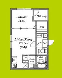 ハーモニーテラス小路東VII 1LDKの間取図画像