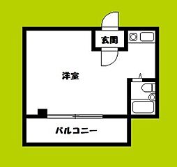 大宝今里C.Tスクエアー ワンルームの間取図画像