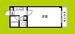 カーサ照ケ丘3 1Kの間取図画像