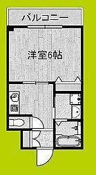 ラパンジール森ノ宮 1Kの間取図画像