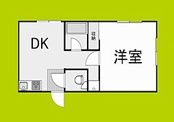 サン・ローズ小林 1LDKの間取図画像
