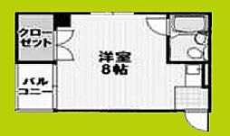 アウトバーンGK ワンルームの間取図画像