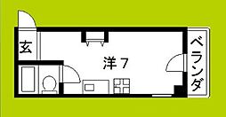 シティーアーク日本橋 ワンルームの間取図画像