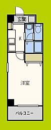 M'PLAZA今里 1Kの間取図画像