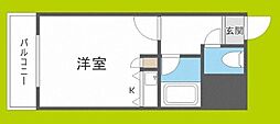 ビジタル湊町7 ワンルームの間取図画像