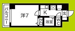 アーバンエース日本橋パル 1Kの間取図画像