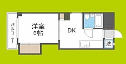 コーポ中瀬 1DKの間取図画像