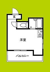 T・Kマンション ワンルームの間取図画像