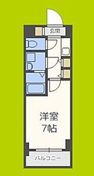 サムティ中之島公園南 1Kの間取図画像