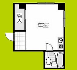 第二常盤館 ワンルームの間取図画像