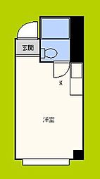 サンフラワー長居東 ワンルームの間取図画像