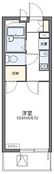 レオパレストウメイ 1Kの間取図画像